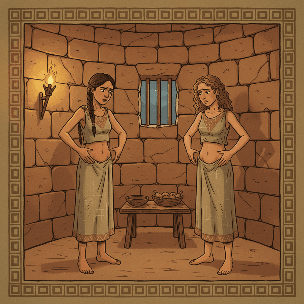 Crivsola and Lomytguya puzzling over the fact that they haven't gained weight