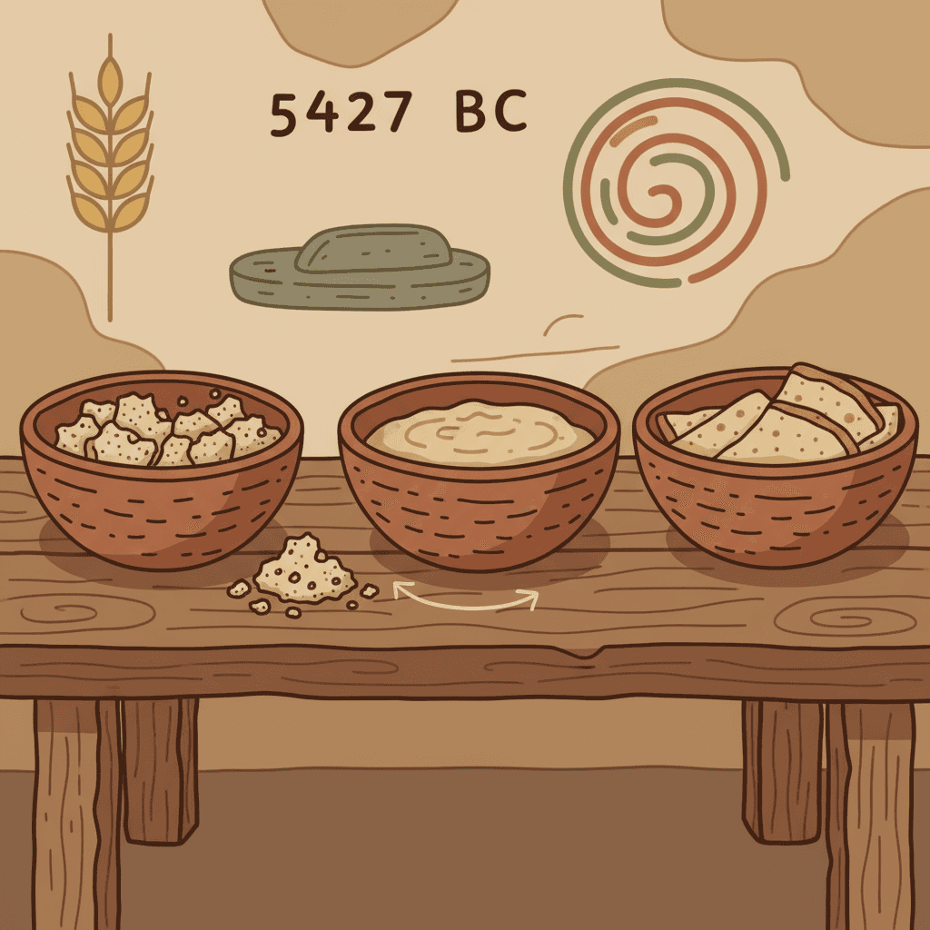 Crumbs that still look like bread, compared to what comes out of the body